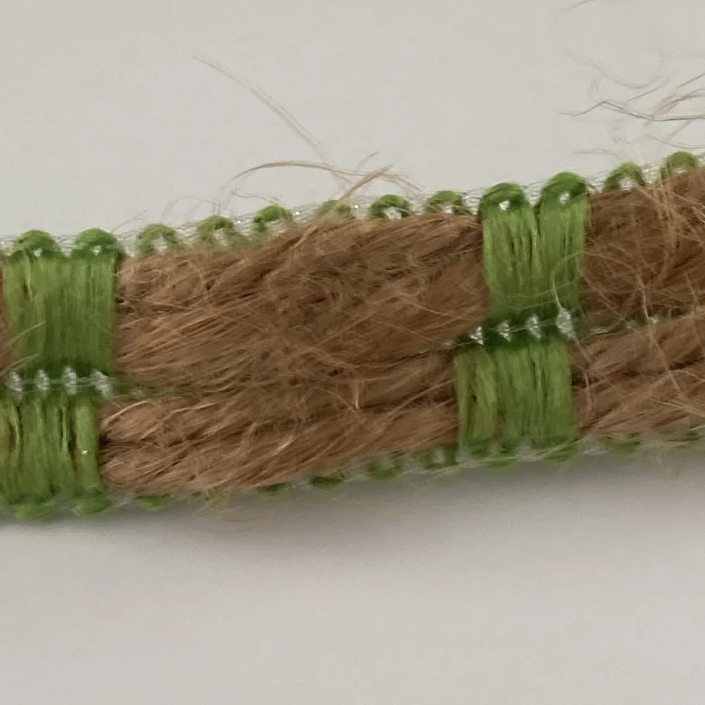 5 Rolls Offray Floral Ribbon Spring Green Jute Brown 1/2 inch